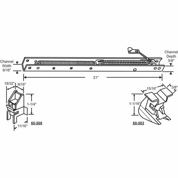 Strybuc 21in Window Channel Balance 60-204-3